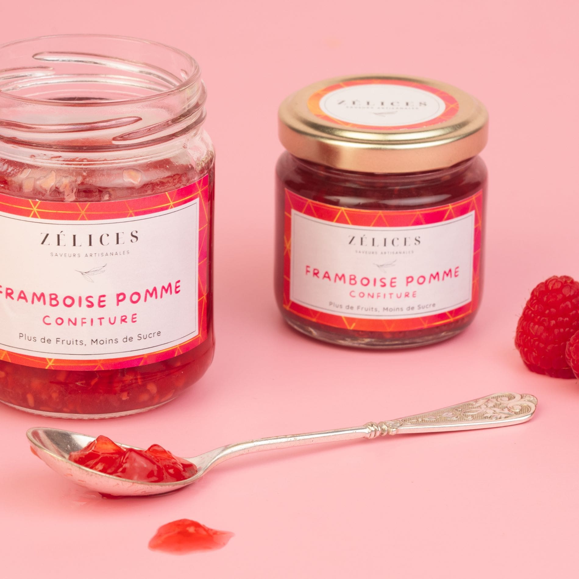 confiture framboise pomme fruit tartine petit dejeuner gouter famille